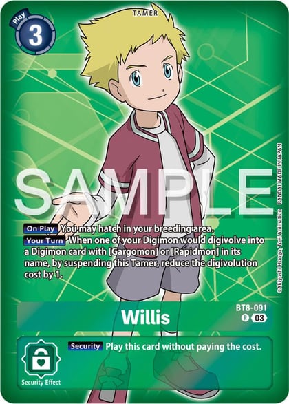 Willis (Reprint), Starter Deck 17: Double Typhoon Advanced Deck Set BT8-091 R