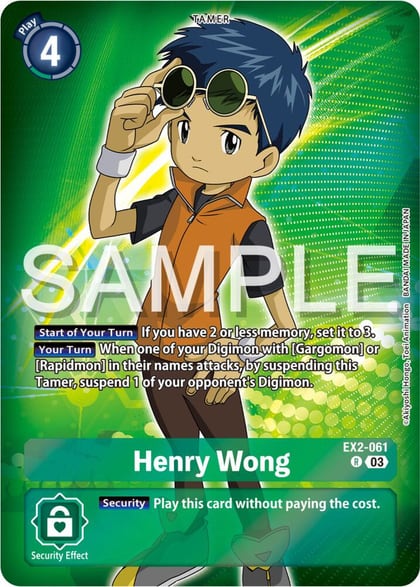 Henry Wong (Reprint), Starter Deck 17: Double Typhoon Advanced Deck Set EX2-061 R