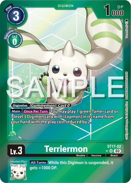 Terriermon (Advanced Deck Set Double Typhoon Secret Pack), Starter Deck 17: Double Typhoon Advanced Deck Set ST17-02 SR