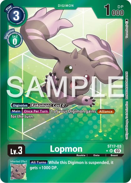 Lopmon (Advanced Deck Set Double Typhoon Secret Pack), Starter Deck 17: Double Typhoon Advanced Deck Set ST17-03 SR