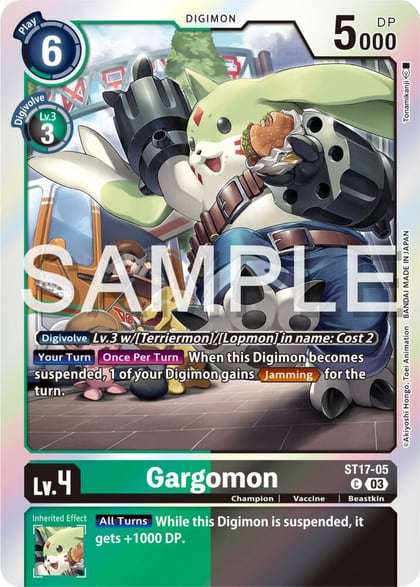 Gargomon, Starter Deck 17: Double Typhoon Advanced Deck Set ST17-05 C