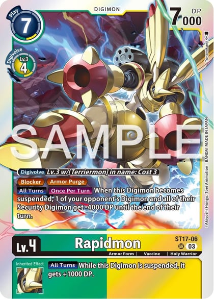 Rapidmon - ST17-06, Starter Deck 17: Double Typhoon Advanced Deck Set ST17-06 SR