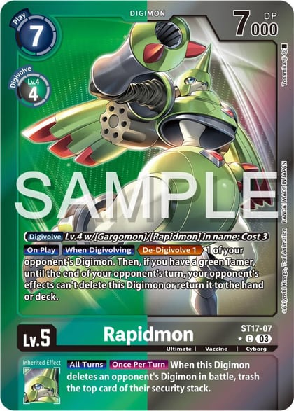 Rapidmon - ST17-07 (Advanced Deck Set Double Typhoon Secret Pack), Starter Deck 17: Double Typhoon Advanced Deck Set ST17-07 C