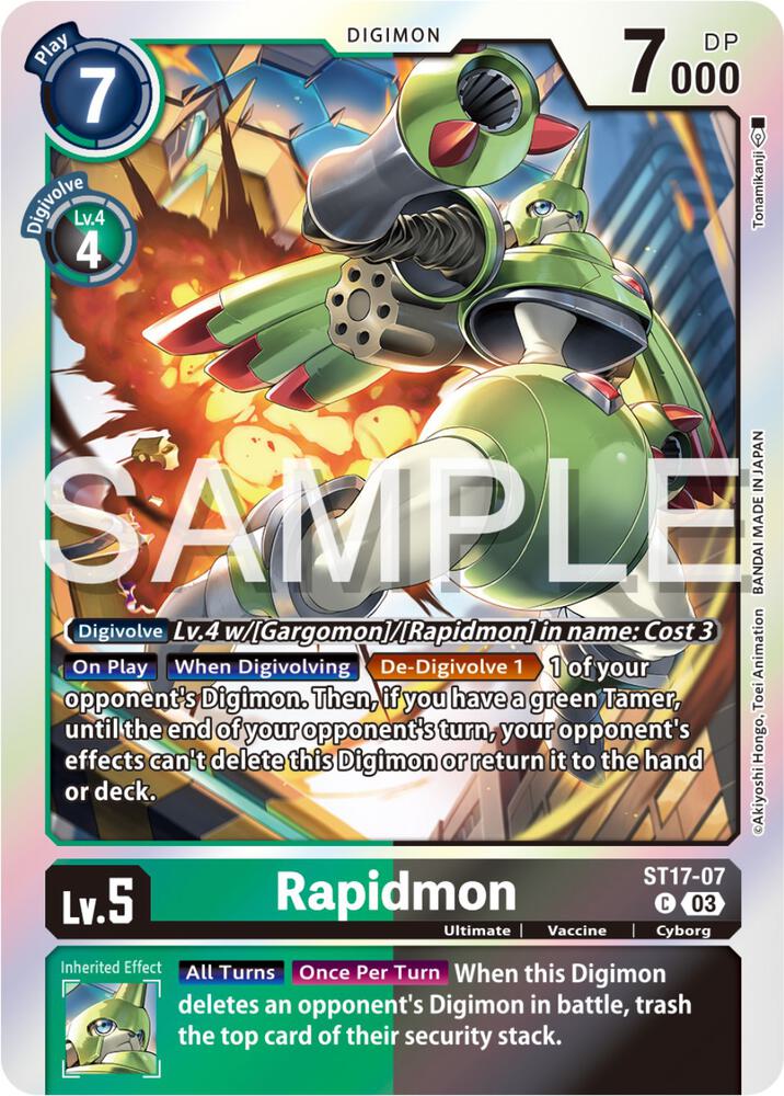 Rapidmon - ST17-07, Starter Deck 17: Double Typhoon Advanced Deck Set ST17-07 C