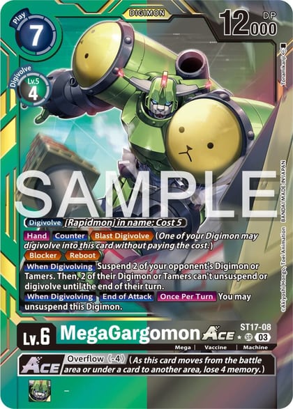 MegaGargomon ACE (Advanced Deck Set Double Typhoon Secret Pack), Starter Deck 17: Double Typhoon Advanced Deck Set ST17-08 SR