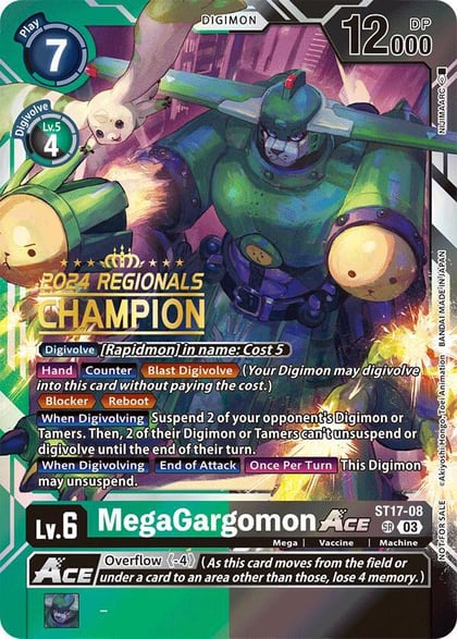 MegaGargomon ACE (2024 Regionals Champion), Starter Deck 17: Double Typhoon Advanced Deck Set ST17-08 SR
