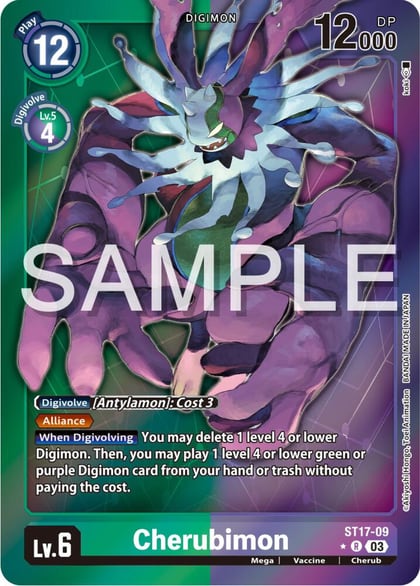 Cherubimon (Advanced Deck Set Double Typhoon Secret Pack), Starter Deck 17: Double Typhoon Advanced Deck Set ST17-09 R