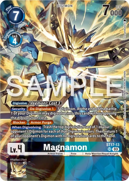 Magnamon, Starter Deck 17: Double Typhoon Advanced Deck Set ST17-13 SR