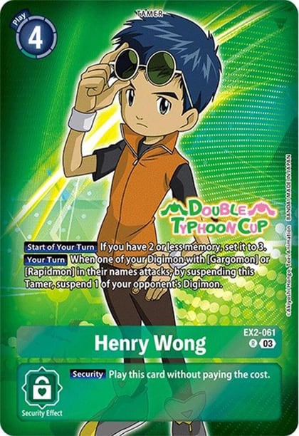 Henry Wong (Reprint), Starter Deck 17: Double Typhoon Advanced Deck Set Pre-Release Cards EX2-061 R