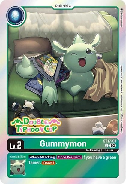 Gummymon, Starter Deck 17: Double Typhoon Advanced Deck Set Pre-Release Cards ST17-01 U
