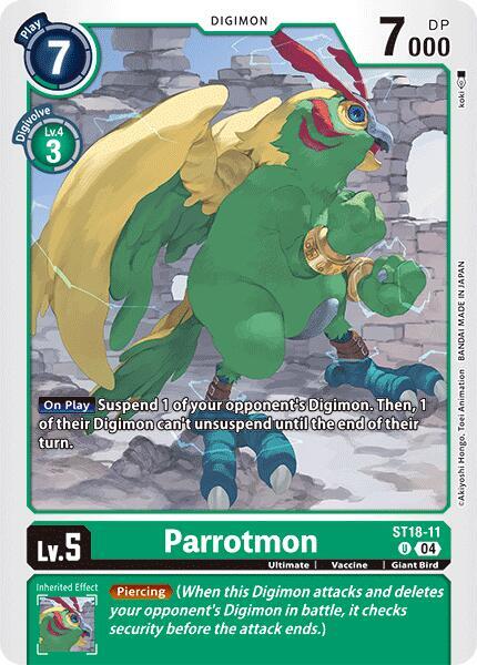 Parrotmon, Starter Deck 18: Guardian Vortex ST18-11 U