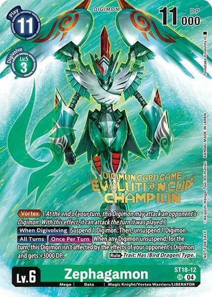 Zephagamon (August 2024 Evolution Cup Champion), Starter Deck 18: Guardian Vortex ST18-12 SR