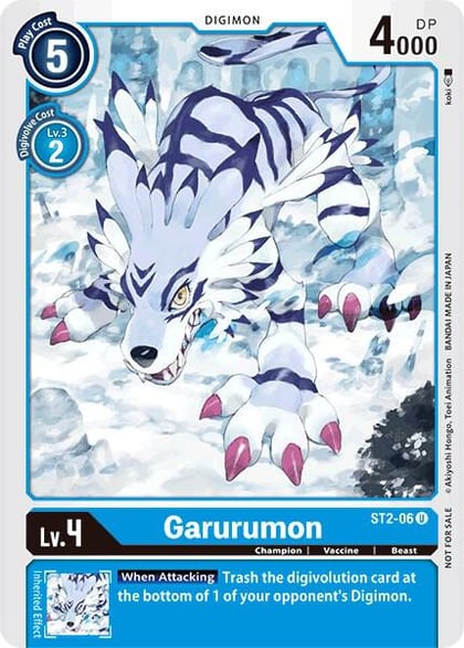 Garurumon - ST2-06 (Tamer Party Promo), Starter Deck 02: Cocytus Blue ST2-06 U