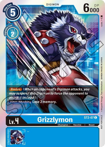 Grizzlymon - ST2-07 (Event Pack 1), Starter Deck 02: Cocytus Blue ST2-07 C