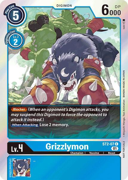 Grizzlymon - ST2-07 (Official Tournament Pack Vol.4), Starter Deck 02: Cocytus Blue ST2-07 C