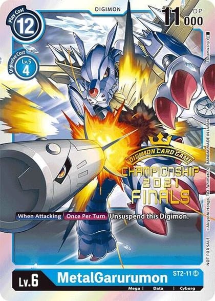 MetalGarurumon (2021 Championship Finals Event Pack Alt-Art Gold Stamp Set), Starter Deck 02: Cocytus Blue ST2-11 SR