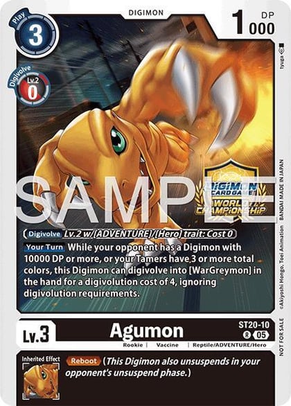 Agumon (World Championship 26–27 Regionals Season 1), Starter Deck 20: Protector of Light ST20-10 R