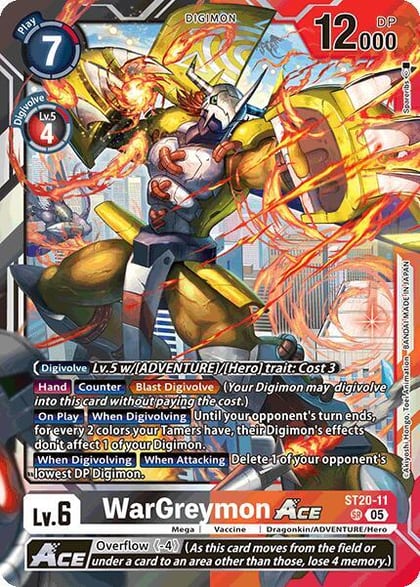 WarGreymon ACE, Starter Deck 20: Protector of Light ST20-11 SR