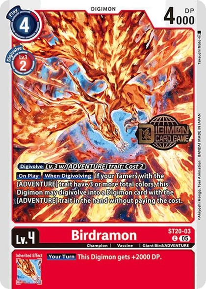 Birdramon, Starter Deck 20: Protector of Light Release Event Cards ST20-03 C