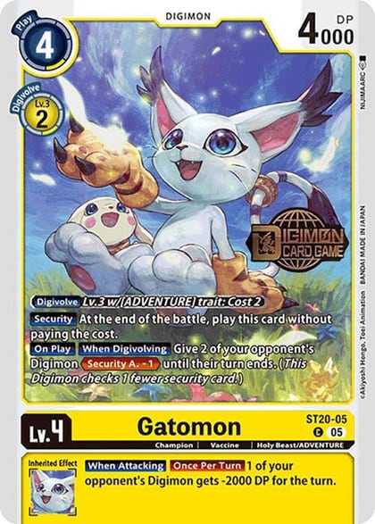 Gatomon, Starter Deck 20: Protector of Light Release Event Cards ST20-05 C