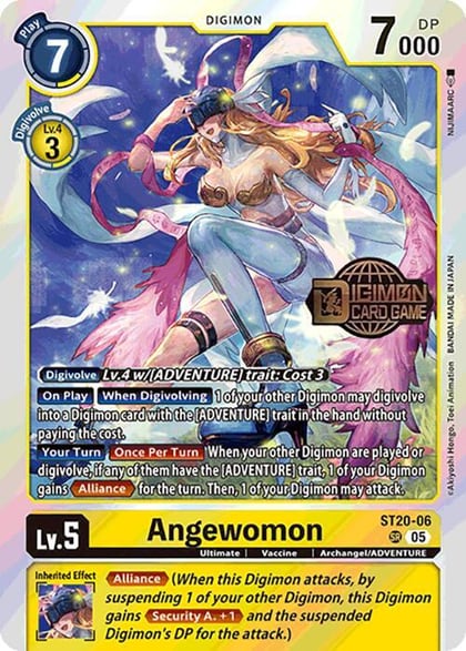 Angewomon, Starter Deck 20: Protector of Light Release Event Cards ST20-06 SR