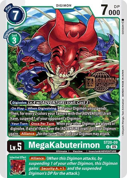 MegaKabuterimon, Starter Deck 20: Protector of Light Release Event Cards ST20-09 U