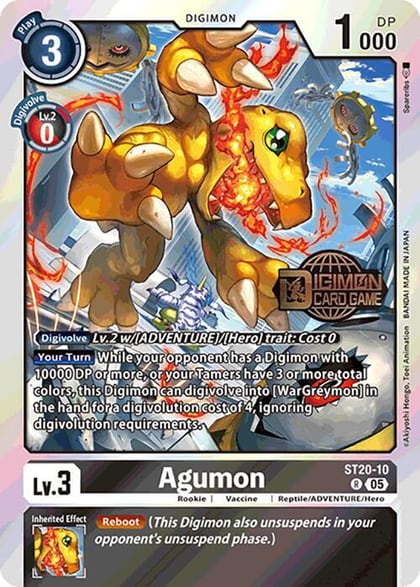 Agumon, Starter Deck 20: Protector of Light Release Event Cards ST20-10 R