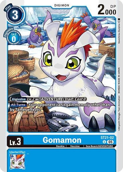 Gomamon, Starter Deck 21: Hero of Hope ST21-02 U