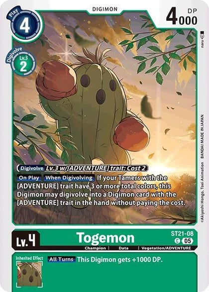 Togemon, Starter Deck 21: Hero of Hope ST21-08 C