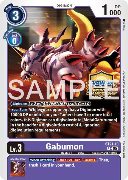 Gabumon (World Championship 26–27 Regionals Season 2), Starter Deck 21: Hero of Hope ST21-10 R