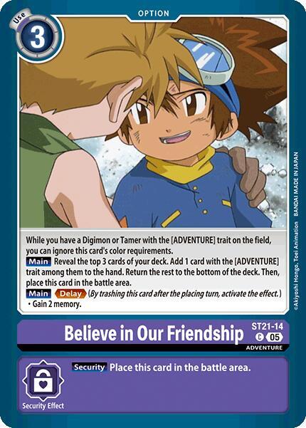 Believe in Our Friendship, Starter Deck 21: Hero of Hope ST21-14 C