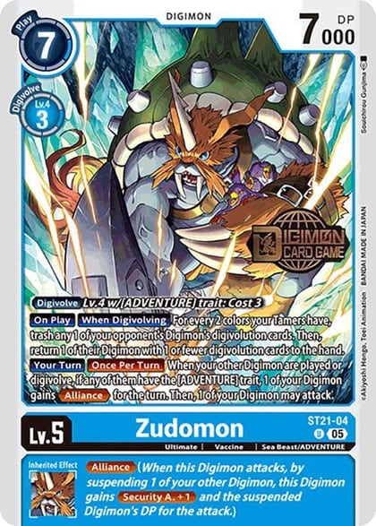 Zudomon, Starter Deck 21: Hero of Hope Release Event Cards ST21-04 U
