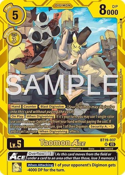 Taomon ACE (Alternate Art), Starter Deck 22: Amethyst Mandala Advanced Deck Set BT19-037 SR