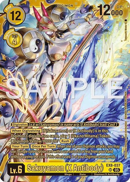 Sakuyamon (X Antibody) (Alternate Art), Starter Deck 22: Amethyst Mandala Advanced Deck Set EX8-037 SR