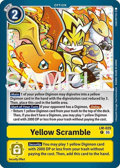 Yellow Scramble (LM-029) (Alternate Art), Starter Deck 22: Amethyst Mandala Advanced Deck Set LM-029 P