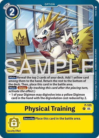 Physical Training (P-105) (Alternate Art), Starter Deck 22: Amethyst Mandala Advanced Deck Set P-105 P