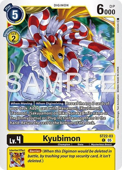 Kyubimon (ST22-03), Starter Deck 22: Amethyst Mandala Advanced Deck Set ST22-03 C