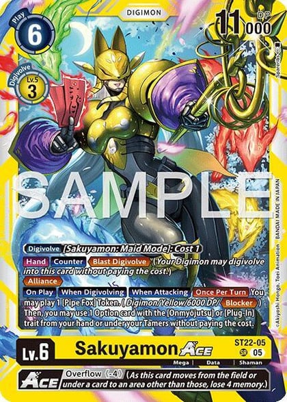 Sakuyamon ACE, Starter Deck 22: Amethyst Mandala Advanced Deck Set ST22-05 SR