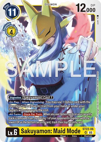 Sakuyamon: Maid Mode, Starter Deck 22: Amethyst Mandala Advanced Deck Set ST22-06 SR