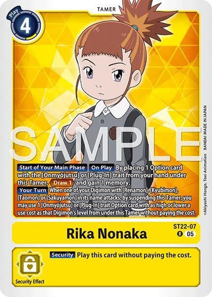 Rika Nonaka, Starter Deck 22: Amethyst Mandala Advanced Deck Set ST22-07 R