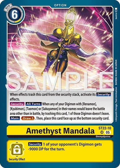 Amethyst Mandala, Starter Deck 22: Amethyst Mandala Advanced Deck Set ST22-10 SR