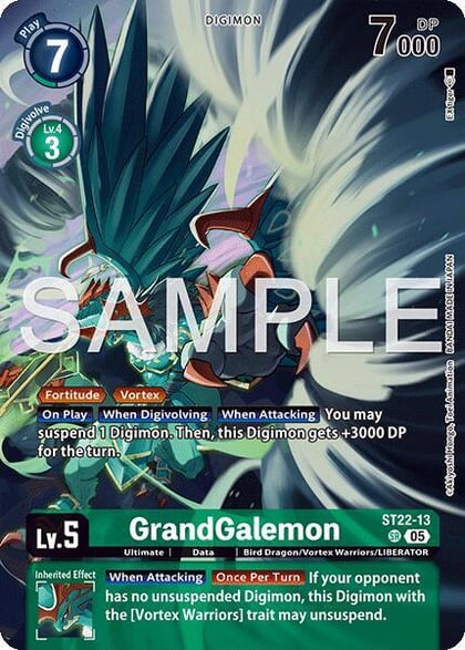 GrandGalemon, Starter Deck 22: Amethyst Mandala Advanced Deck Set ST22-13 SR