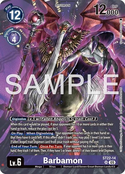 Barbamon, Starter Deck 22: Amethyst Mandala Advanced Deck Set ST22-14 SR