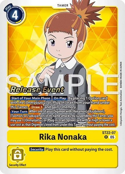 Rika Nonaka, Starter Deck 22: Amethyst Mandala Advanced Deck Set Release Event Cards ST22-07 R