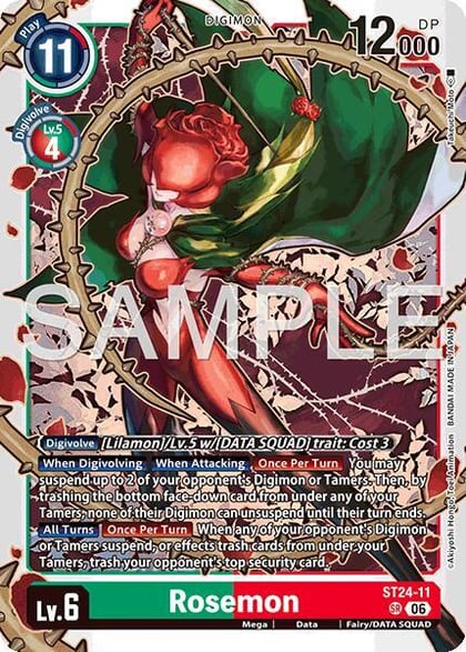 Rosemon, Starter Deck 24: Data Squad ST24-11 SR