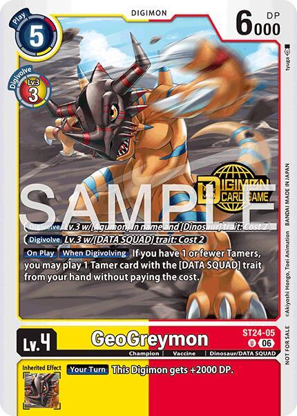 GeoGreymon (Welcome Tamers Pack Vol.2), Starter Deck 24: Data Squad Release Event Cards ST24-05 U