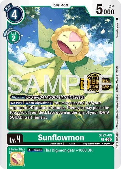 Sunflowmon (Welcome Tamers Pack Vol.2), Starter Deck 24: Data Squad Release Event Cards ST24-09 U