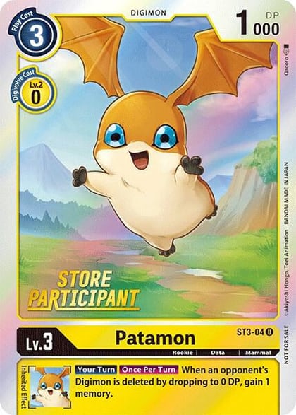 Patamon - ST3-04 (Store Participant), Starter Deck 03: Heaven's Yellow ST3-04 U