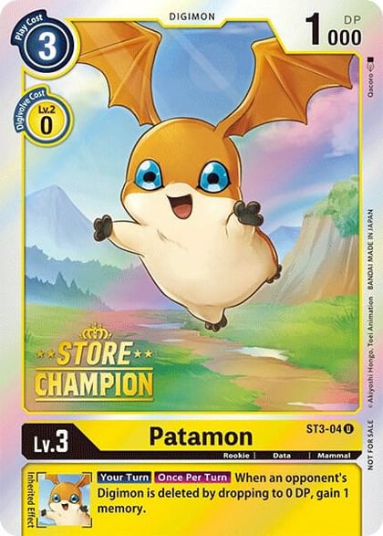 Patamon - ST3-04 (Store Champion), Starter Deck 03: Heaven's Yellow ST3-04 U