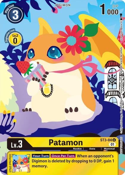 Patamon (Tamer's Card Set 2 Floral Fun), Starter Deck 03: Heaven's Yellow ST3-04 U
